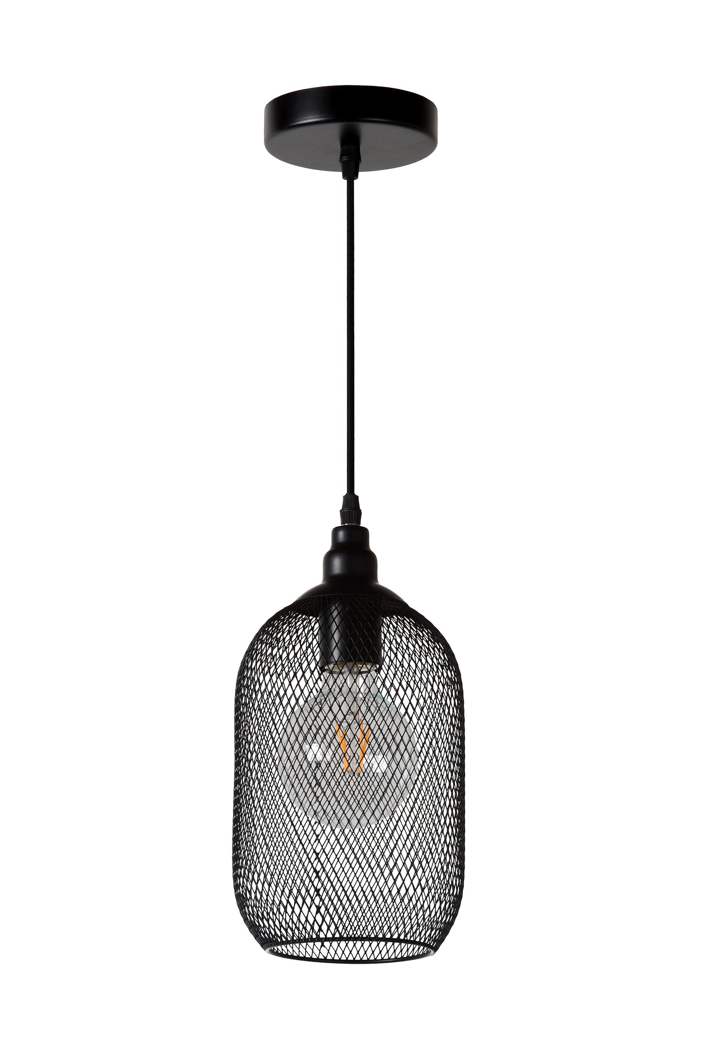 Lucide MESH - Pendant light - Ø 15 cm - 1xE27 - Black