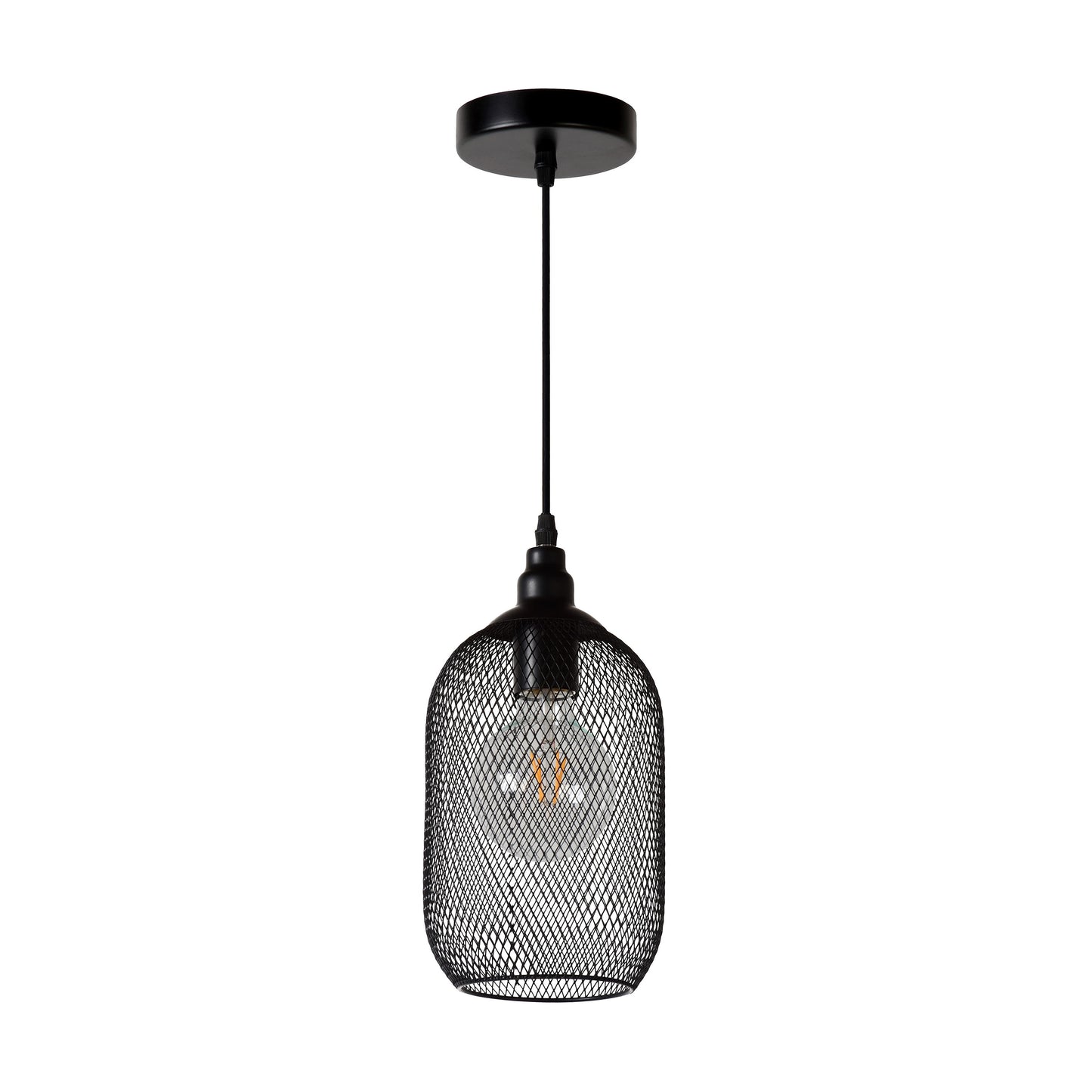 Lucide MESH - Pendant light - Ø 15 cm - 1xE27 - Black