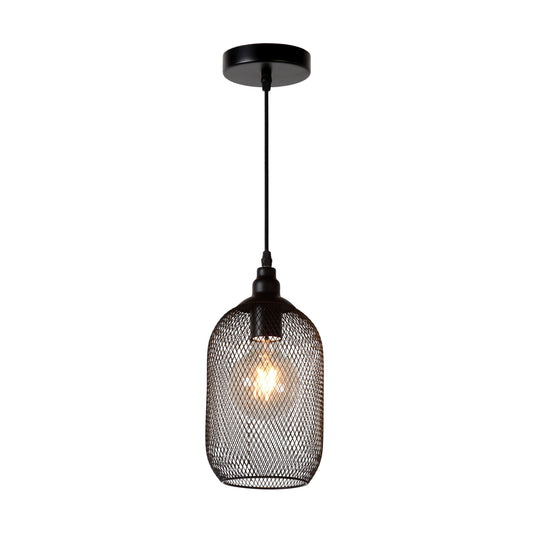 Lucide MESH - Pendant light - Ø 15 cm - 1xE27 - Black