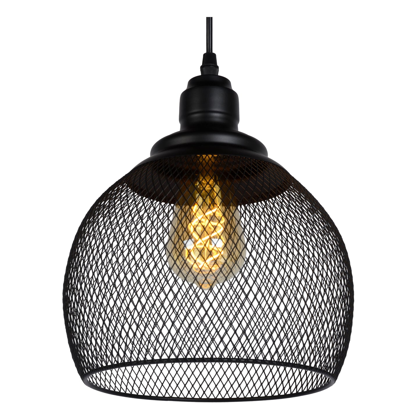 Lucide MESH - Pendant light - Ø 22 cm - 1xE27 - Black