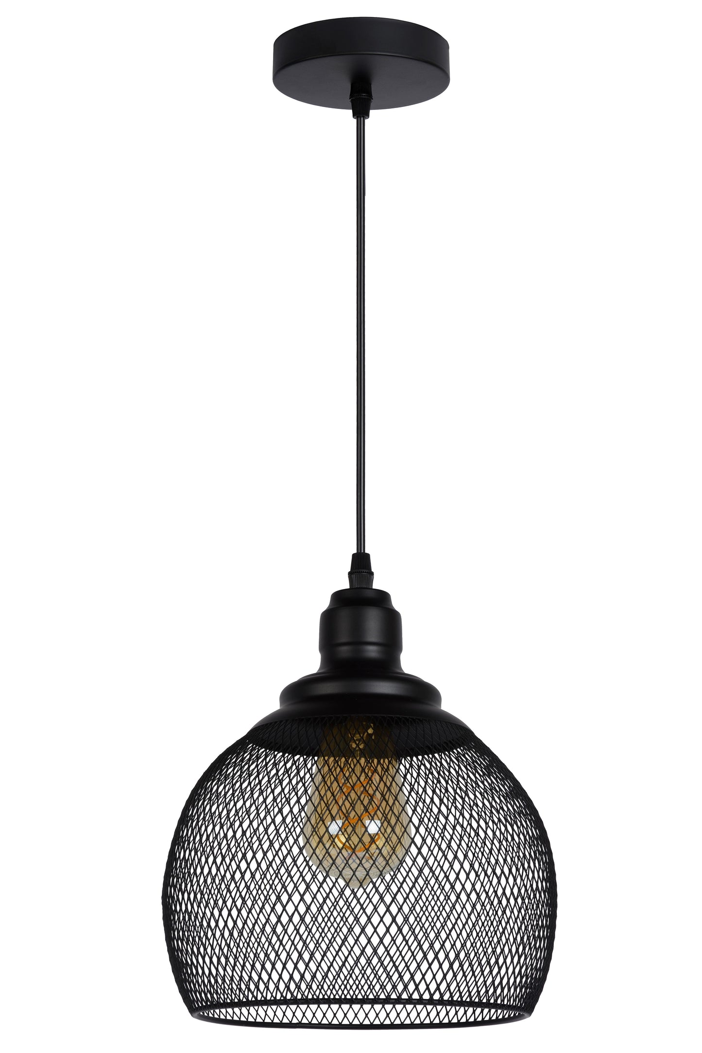 Lucide MESH - Pendant light - Ø 22 cm - 1xE27 - Black