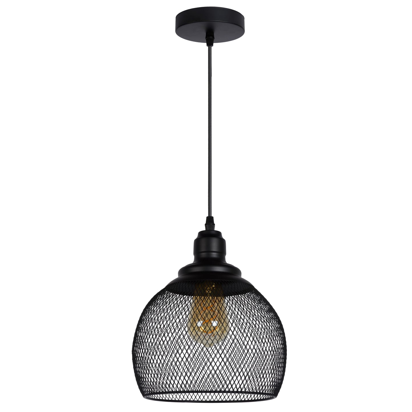 Lucide MESH - Pendant light - Ø 22 cm - 1xE27 - Black