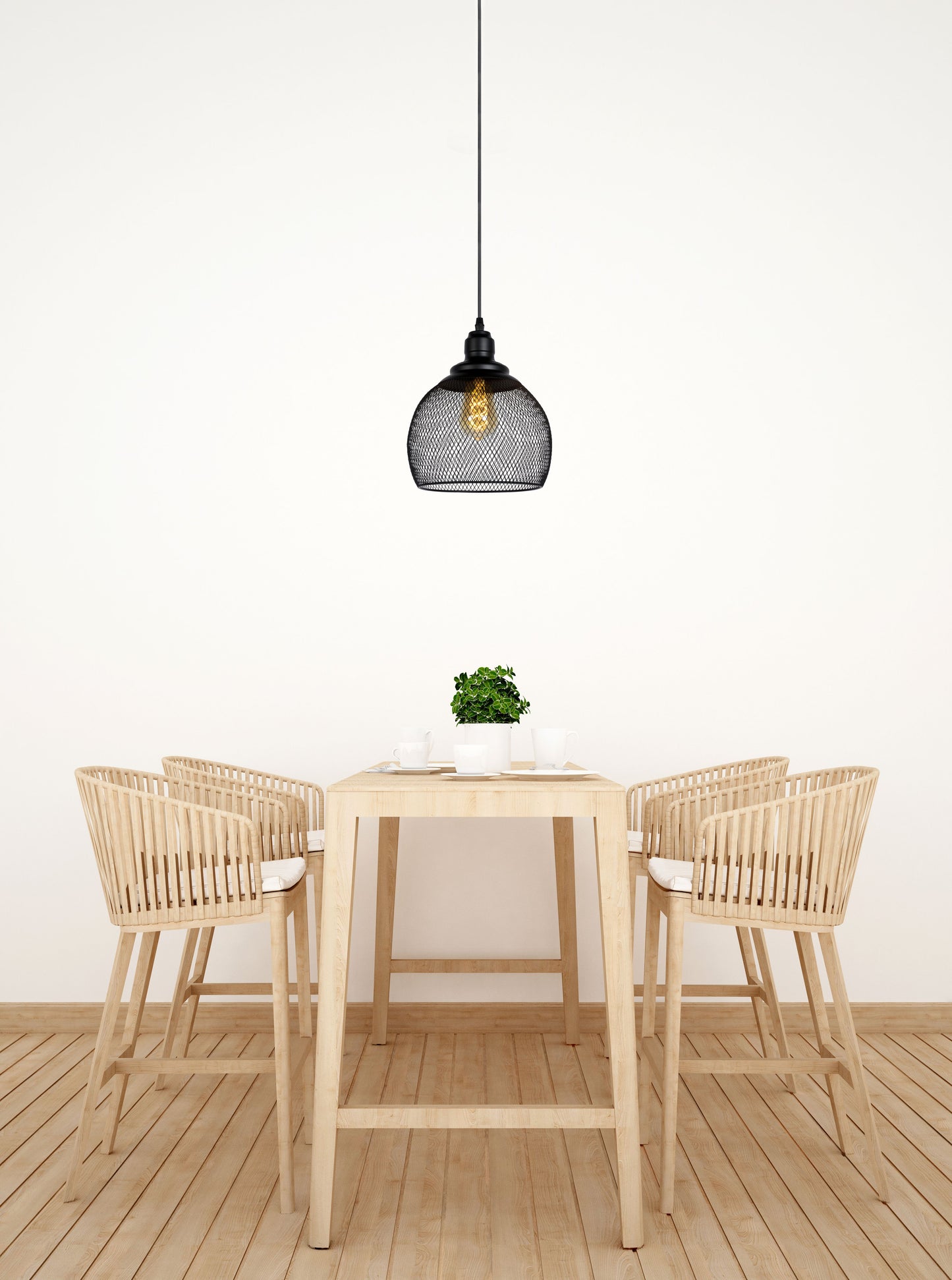 Lucide MESH - Pendant light - Ø 22 cm - 1xE27 - Black