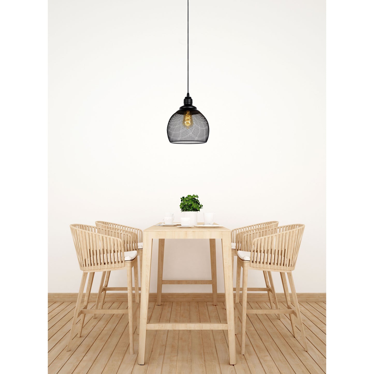 Lucide MESH - Pendant light - Ø 22 cm - 1xE27 - Black