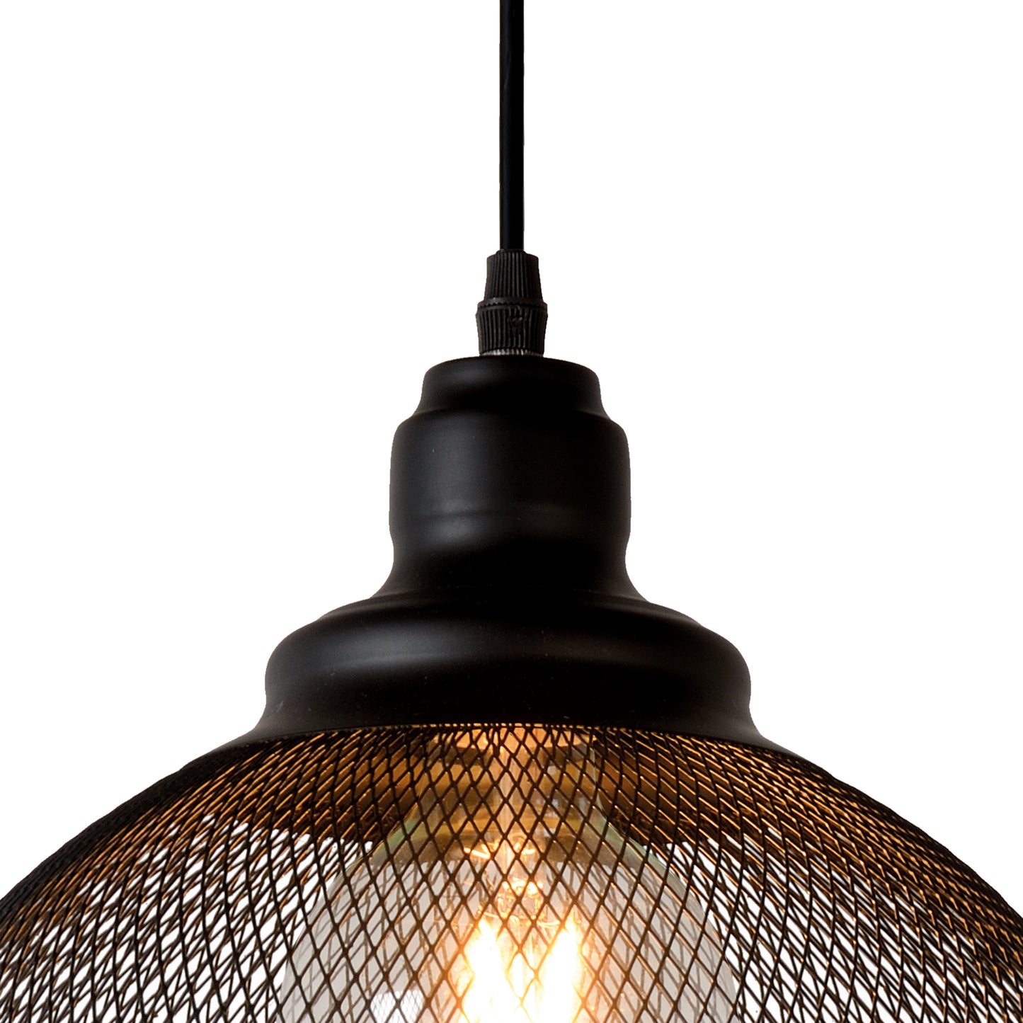 Lucide MESH - Pendant light - Ø 28 cm - 1xE27 - Black