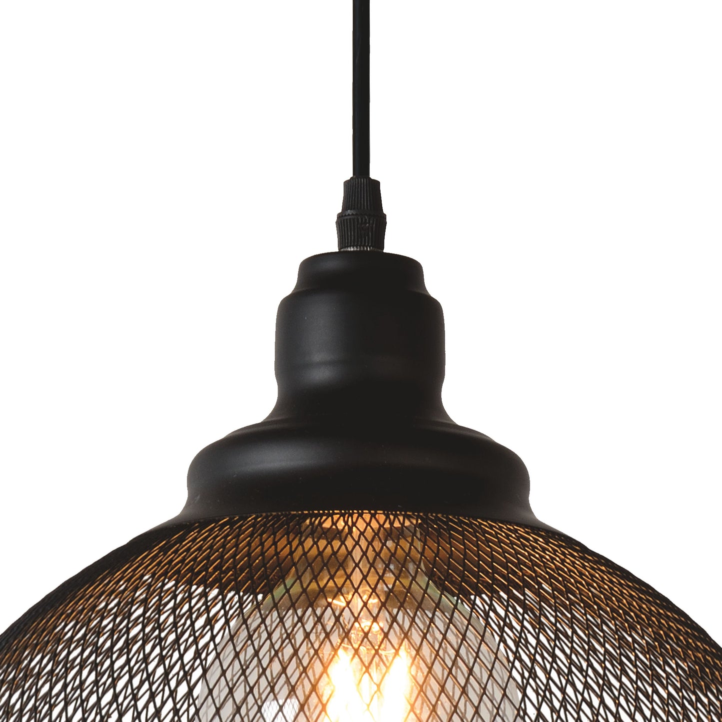 Lucide MESH - Pendant light - Ø 28 cm - 1xE27 - Black