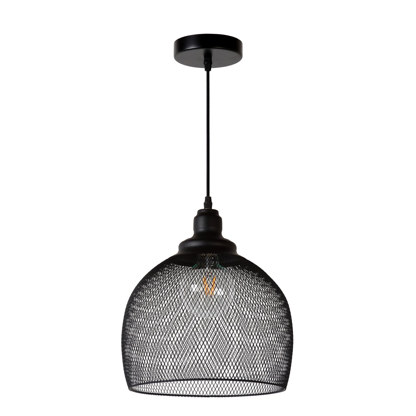 Lucide MESH - Pendant light - Ø 28 cm - 1xE27 - Black