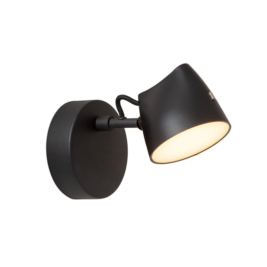 Lucide MILNE - Wall light - LED Dim. - 1x6W 2700K - Black