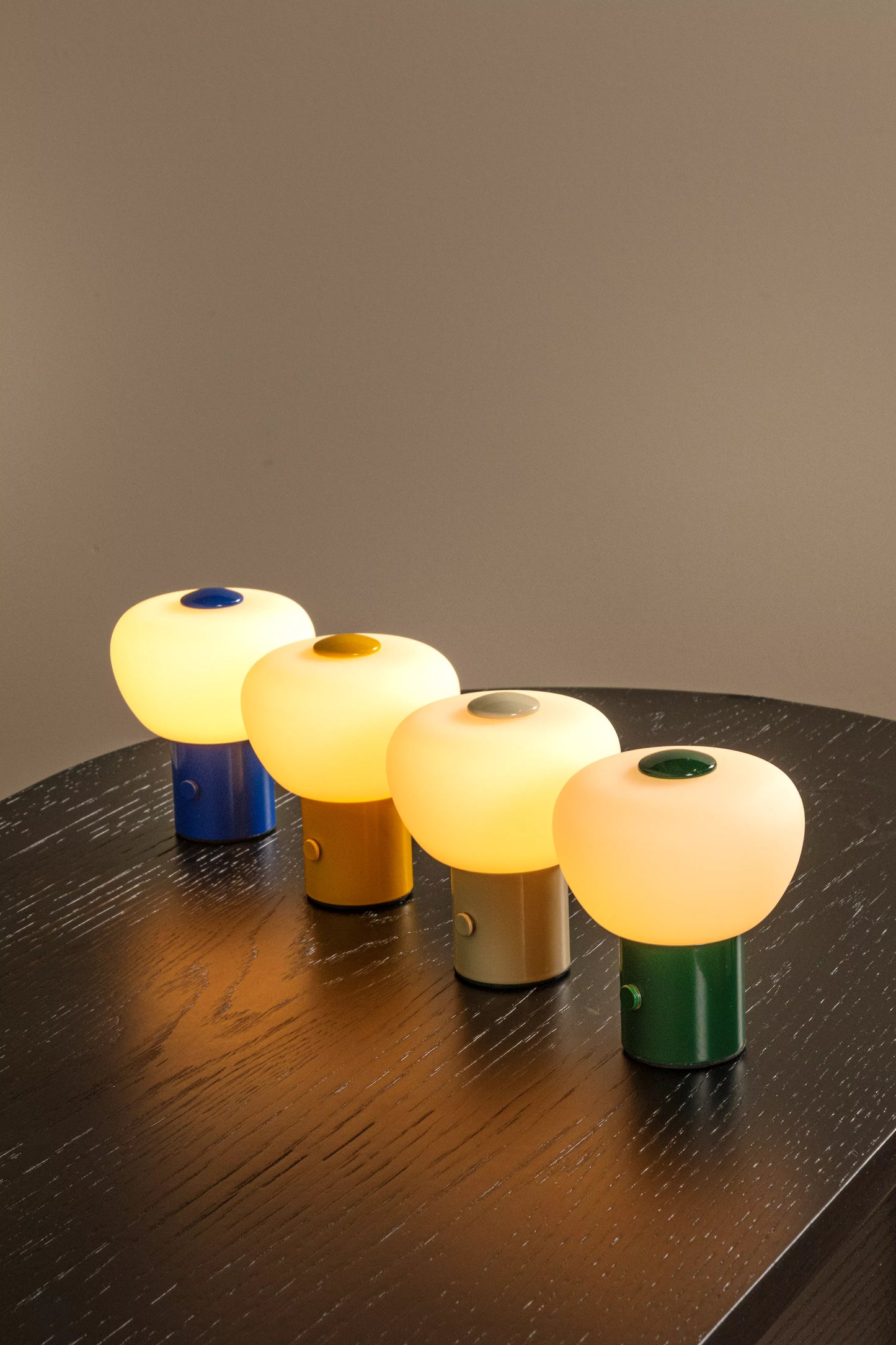 Lucide GUSTAV - Rechargeable Table lamp - Battery pack - Ø 8 cm - LED Dim. - 1x0,8W 2700K - Green | Essential