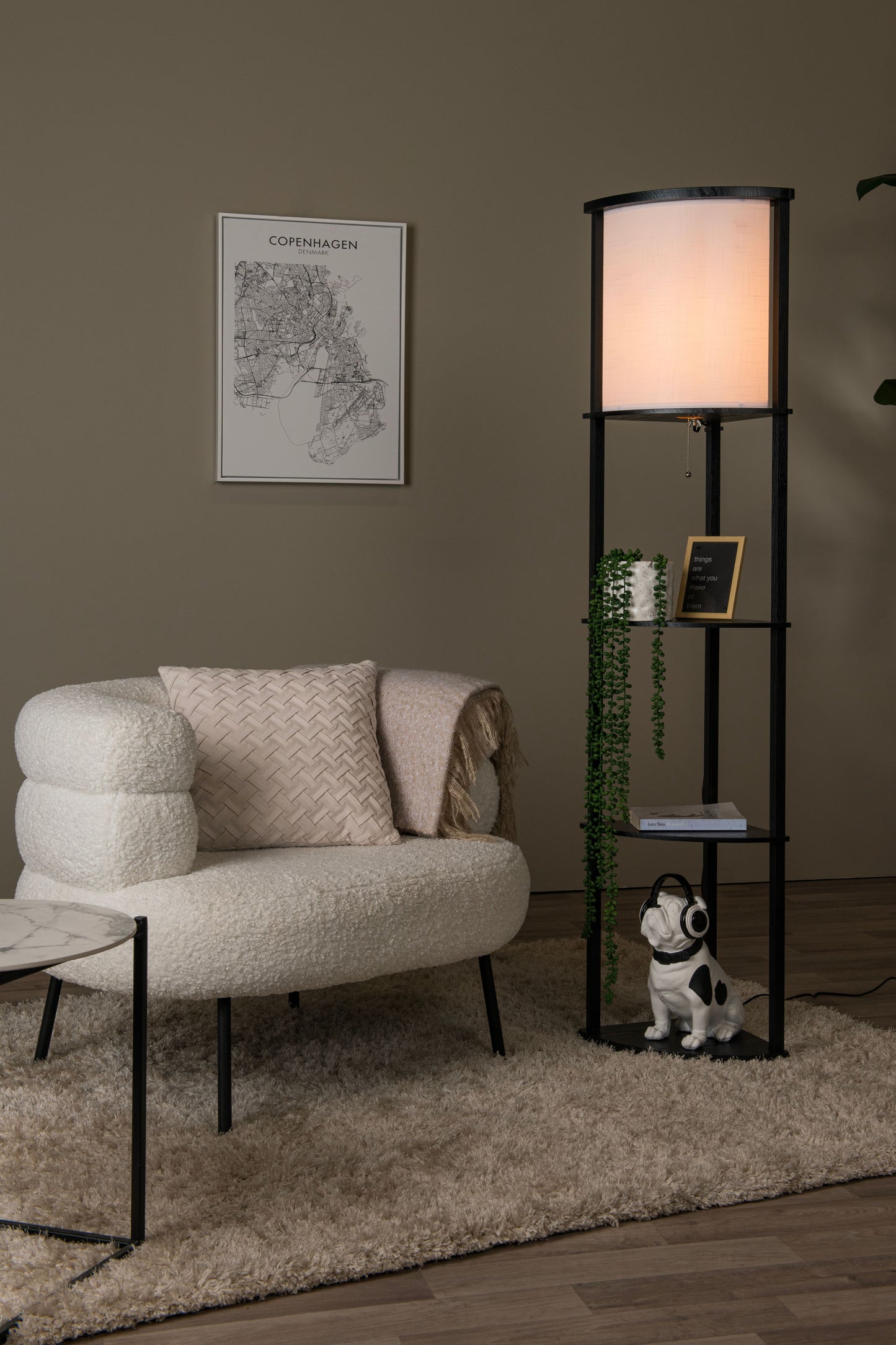 Lucide MENNO - Floor lamp - 1xE27 - Black