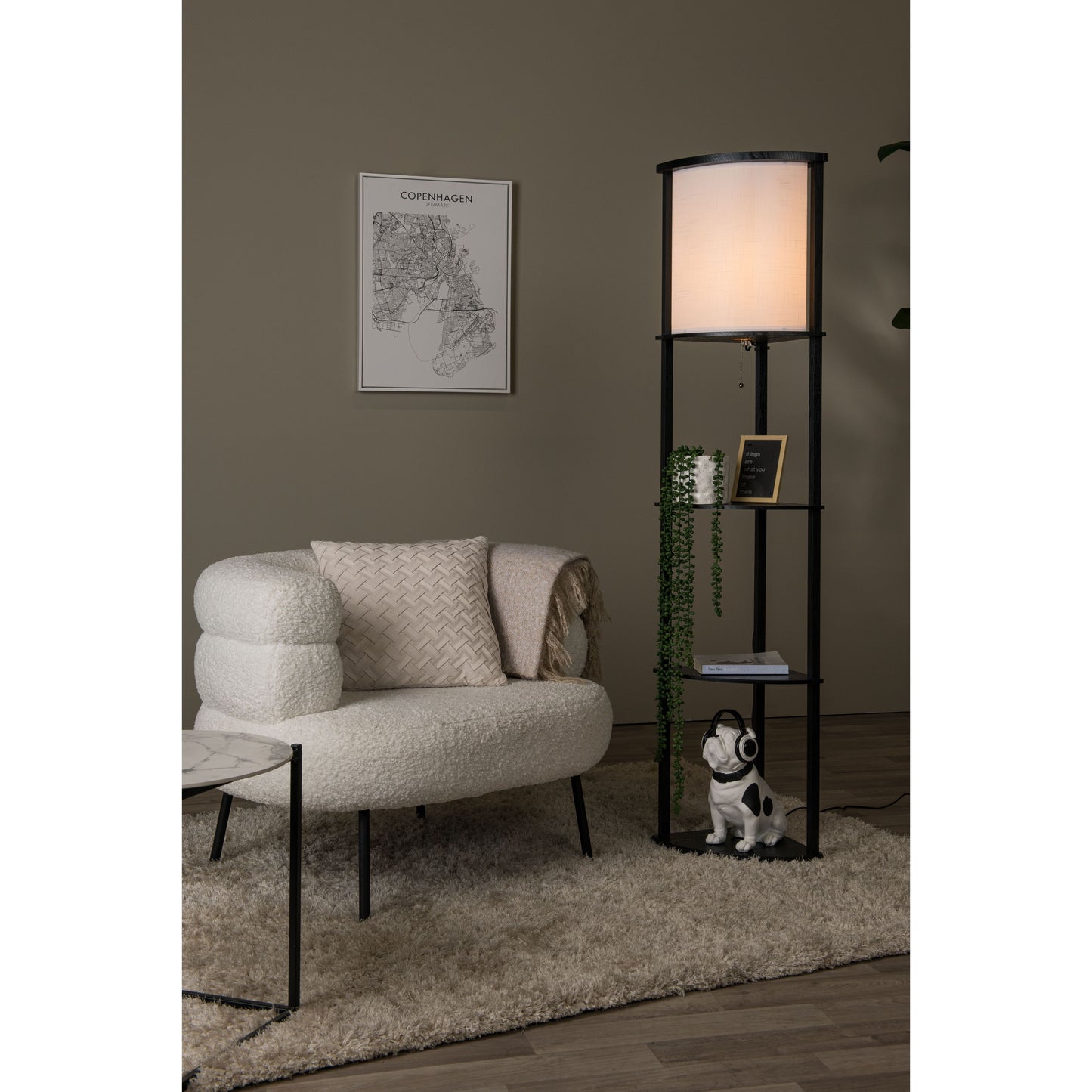 Lucide MENNO - Floor lamp - 1xE27 - Black