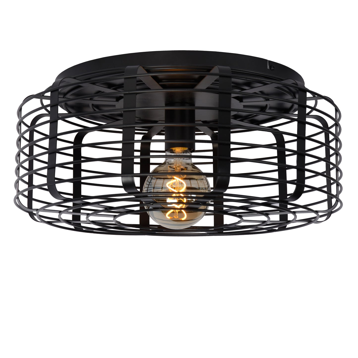 Lucide MELOPEE - Flush ceiling light - Ø 45 cm - 1xE27 - Black