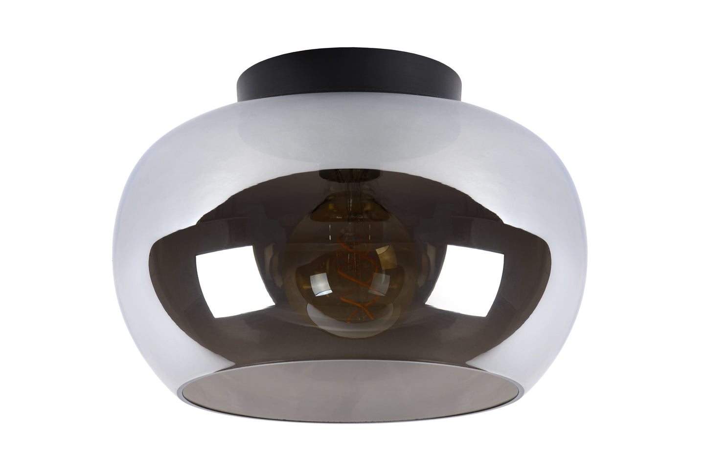 Lucide JUDI - Flush ceiling light - Ø 30,5 cm - 1xE27 - Smoke Grey