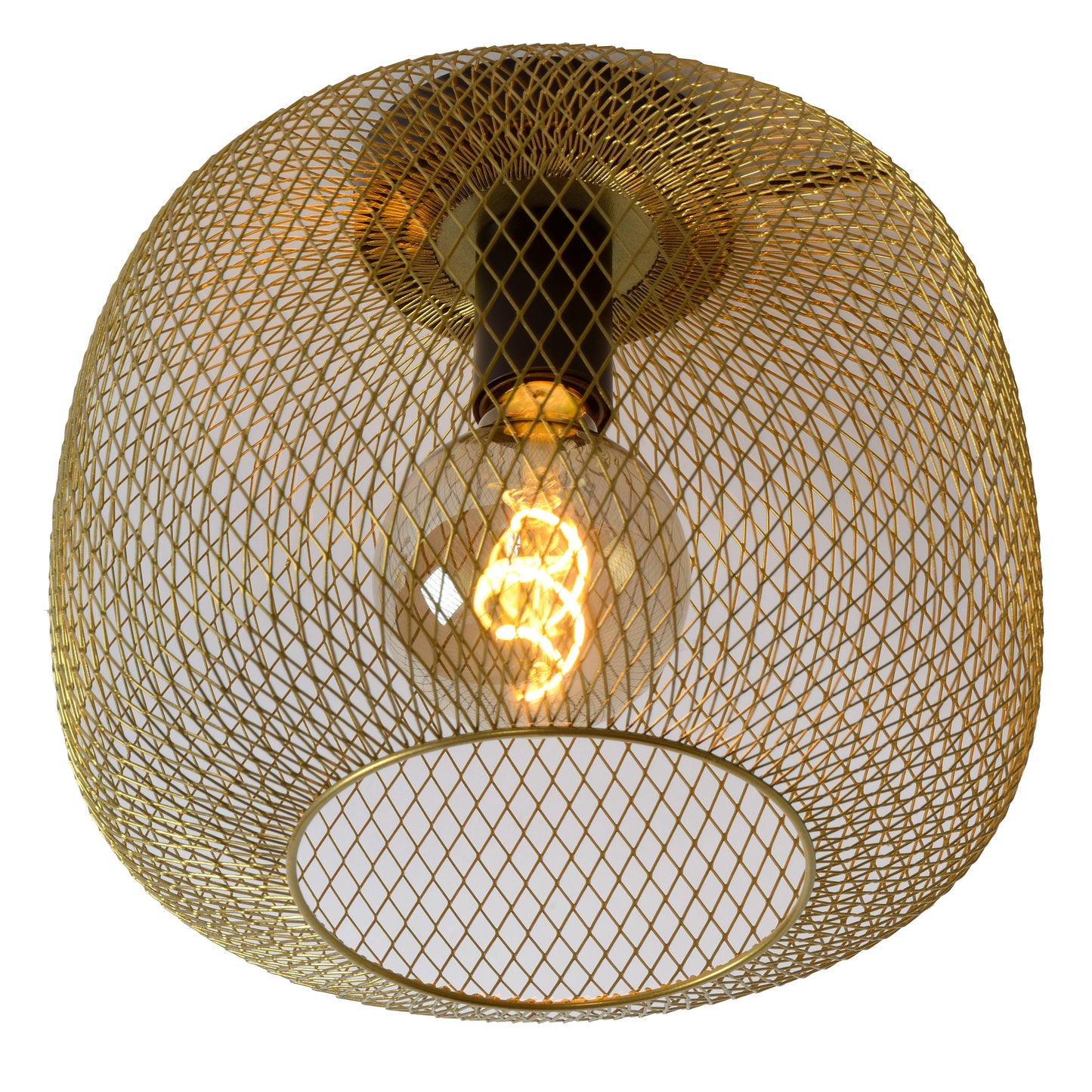 Lucide MESH - Flush ceiling light - Ø 30 cm - 1xE27 - Matt Gold / Brass