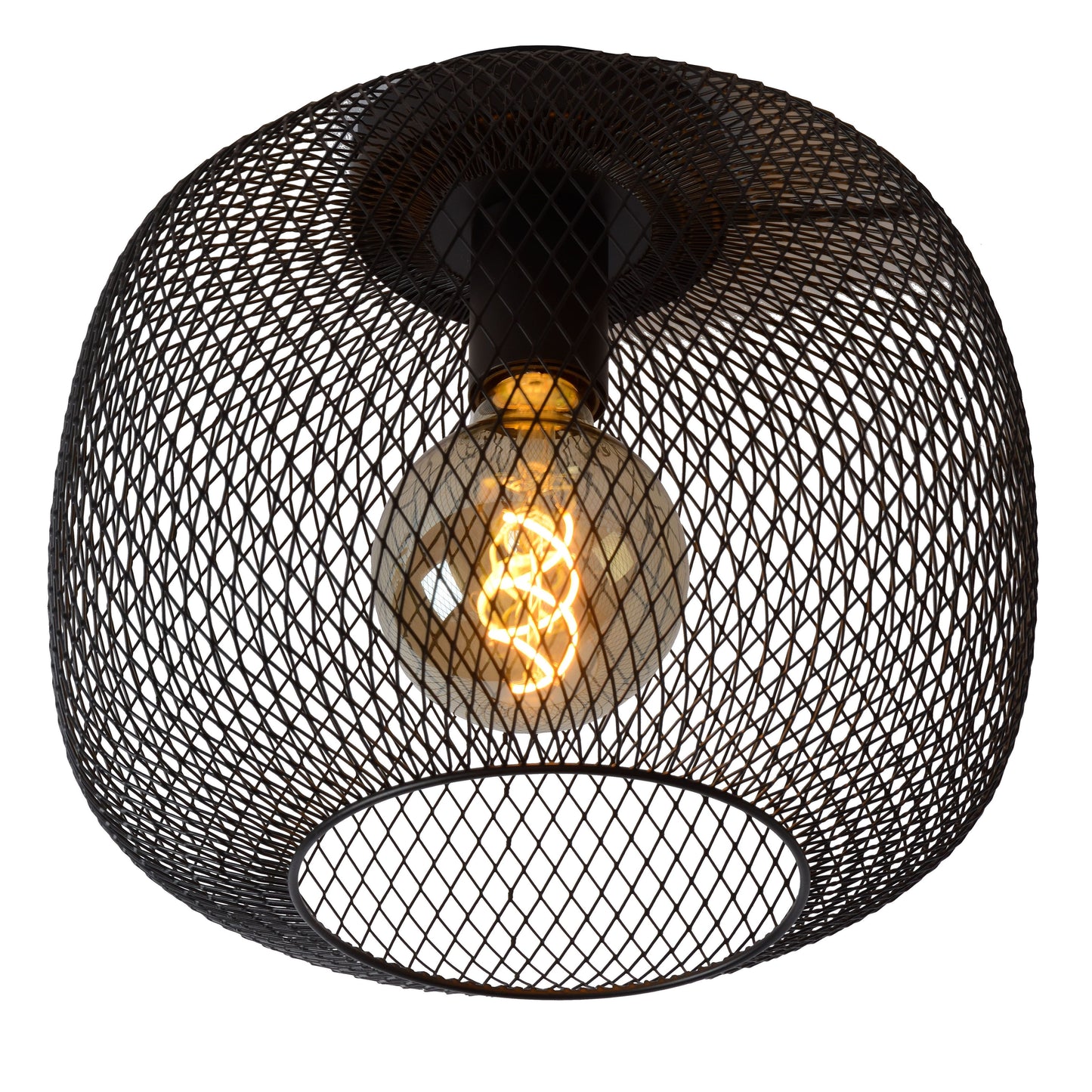 Lucide MESH - Flush ceiling light - Ø 30 cm - 1xE27 - Black