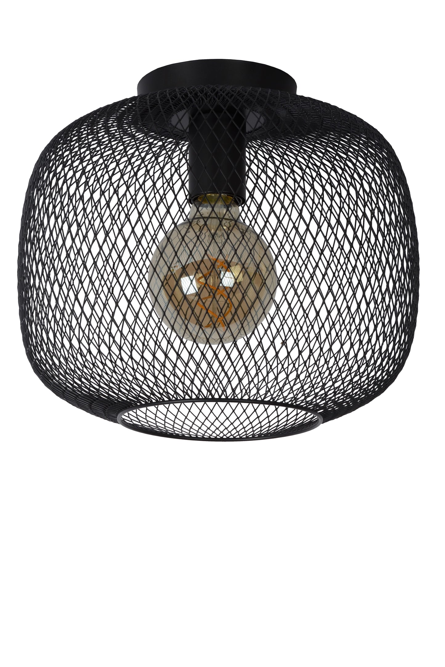 Lucide MESH - Flush ceiling light - Ø 30 cm - 1xE27 - Black