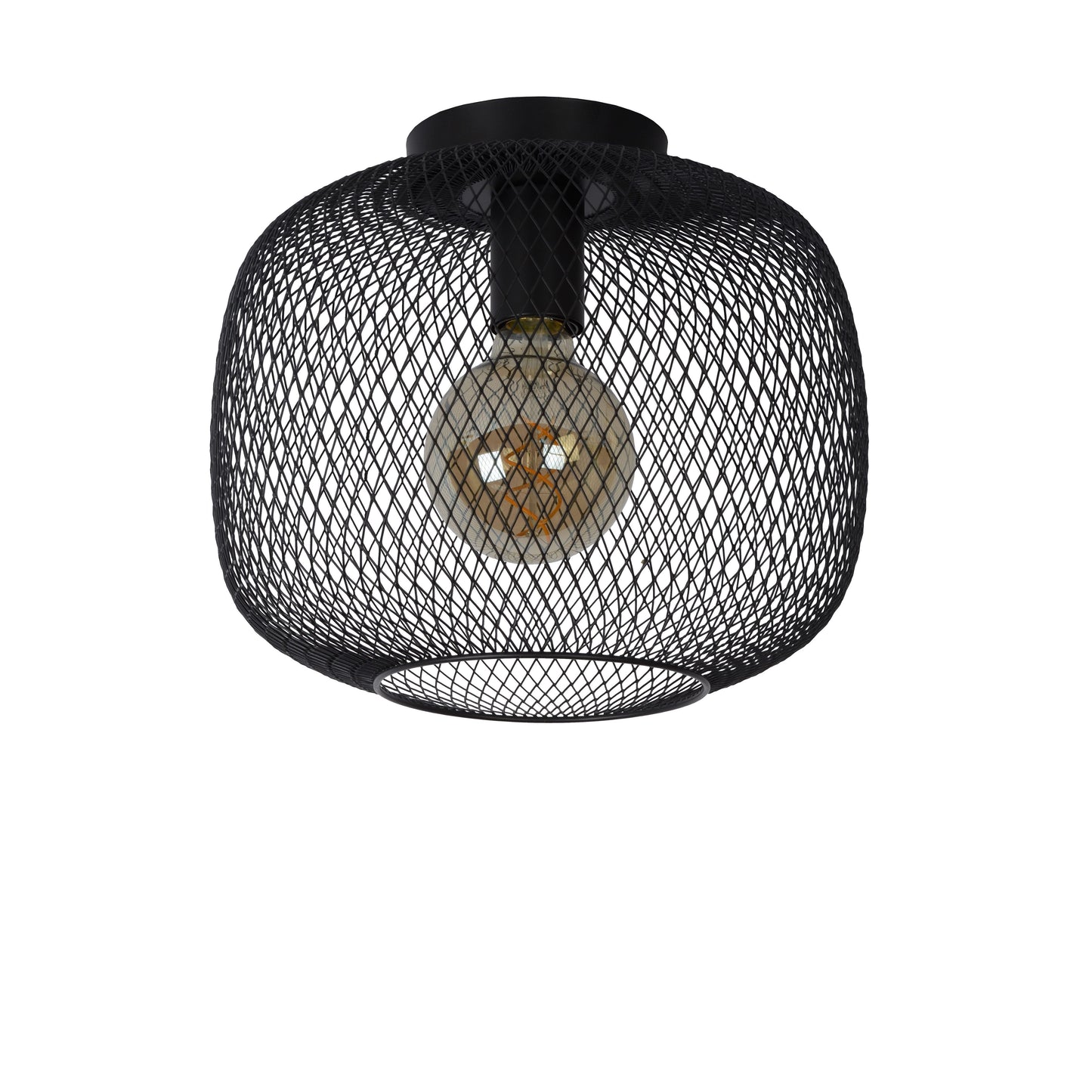 Lucide MESH - Flush ceiling light - Ø 30 cm - 1xE27 - Black