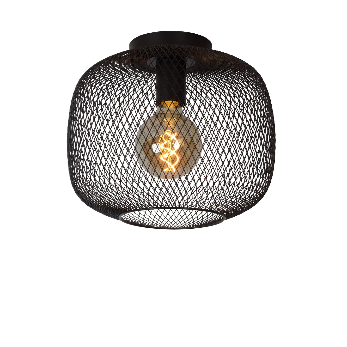 Lucide MESH - Flush ceiling light - Ø 30 cm - 1xE27 - Black