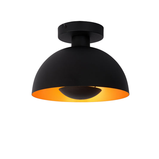 Lucide SIEMON - Flush ceiling light - Ø 25 cm - 1xE27 - Black