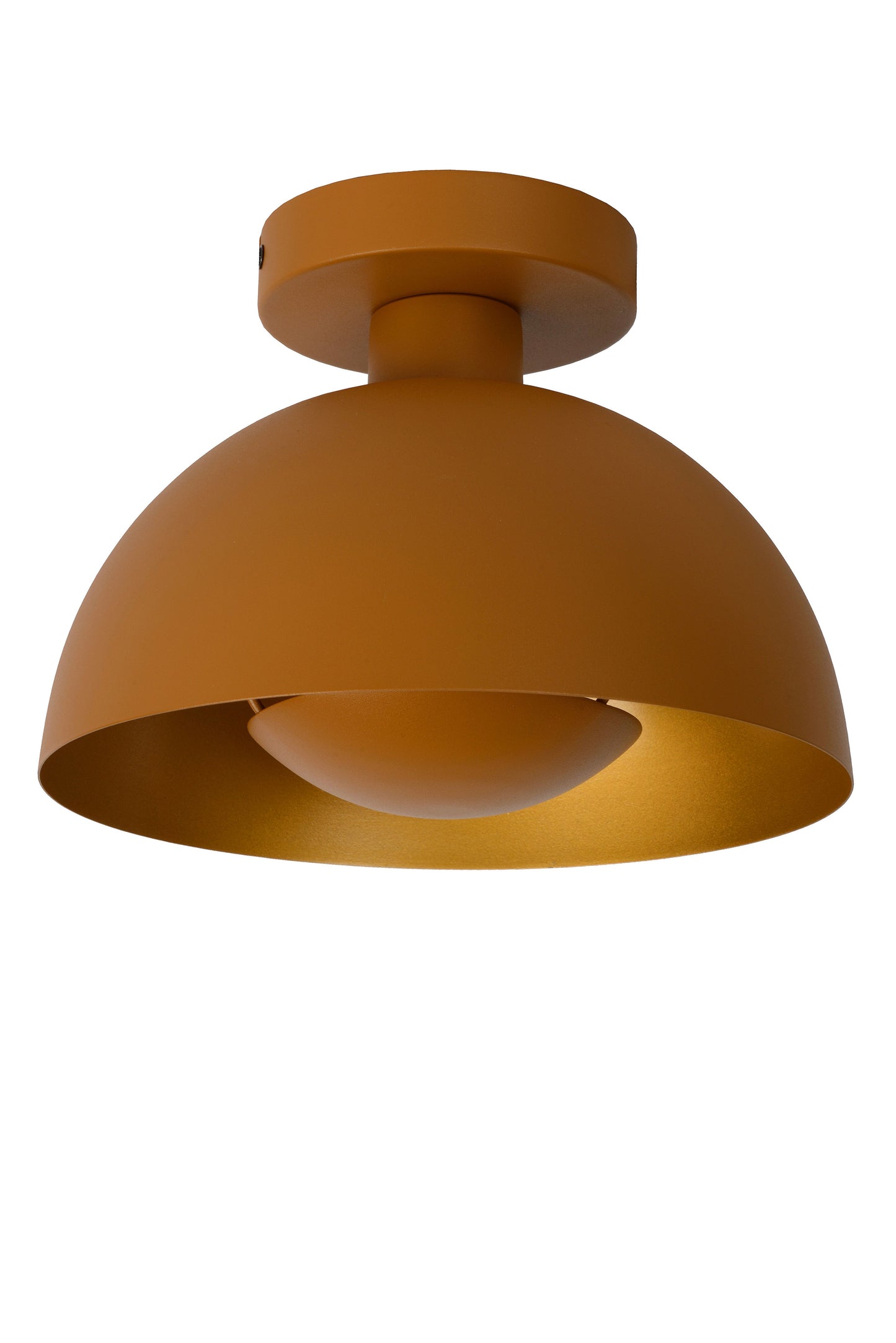 Lucide SIEMON - Flush ceiling light - Ø 25 cm - 1xE27 - Ocher Yellow