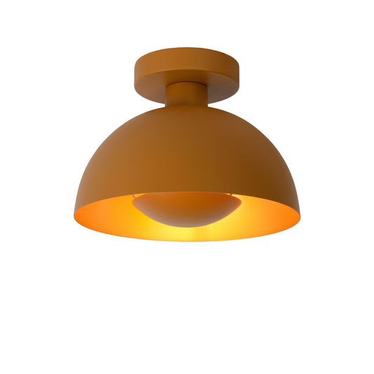 Lucide SIEMON - Flush ceiling light - Ø 25 cm - 1xE27 - Ocher Yellow