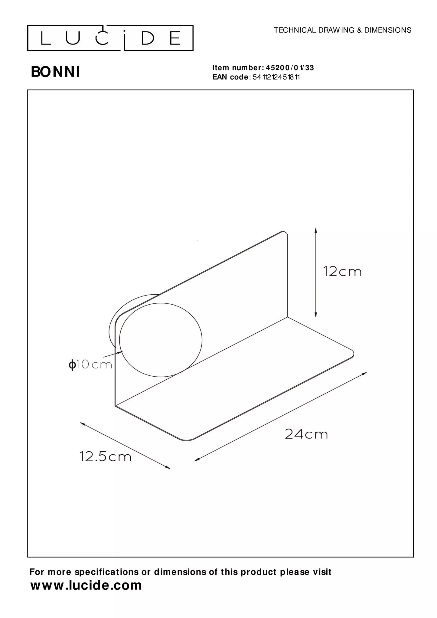 Lucide BONNI - Wall light - 1xG9 - Green
