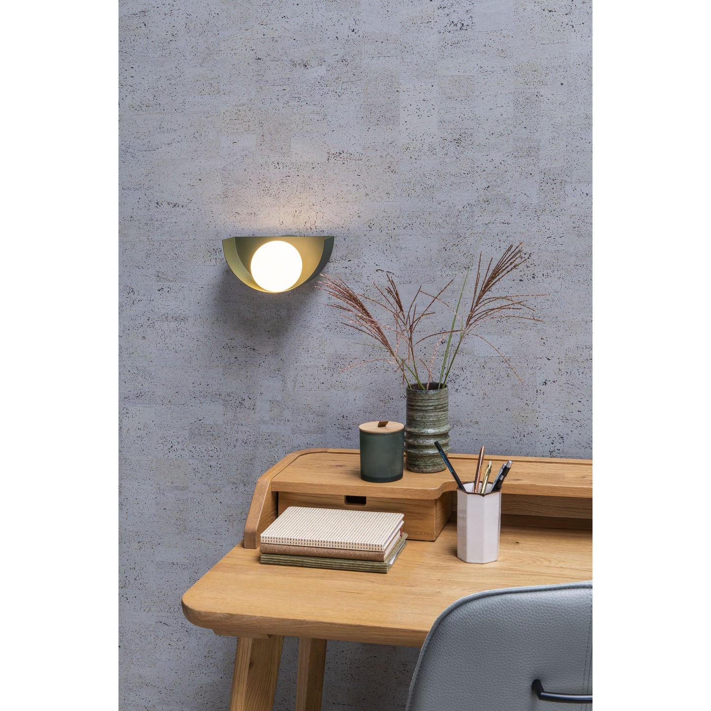 Lucide BENNI - Wall light - 1xG9 - Green