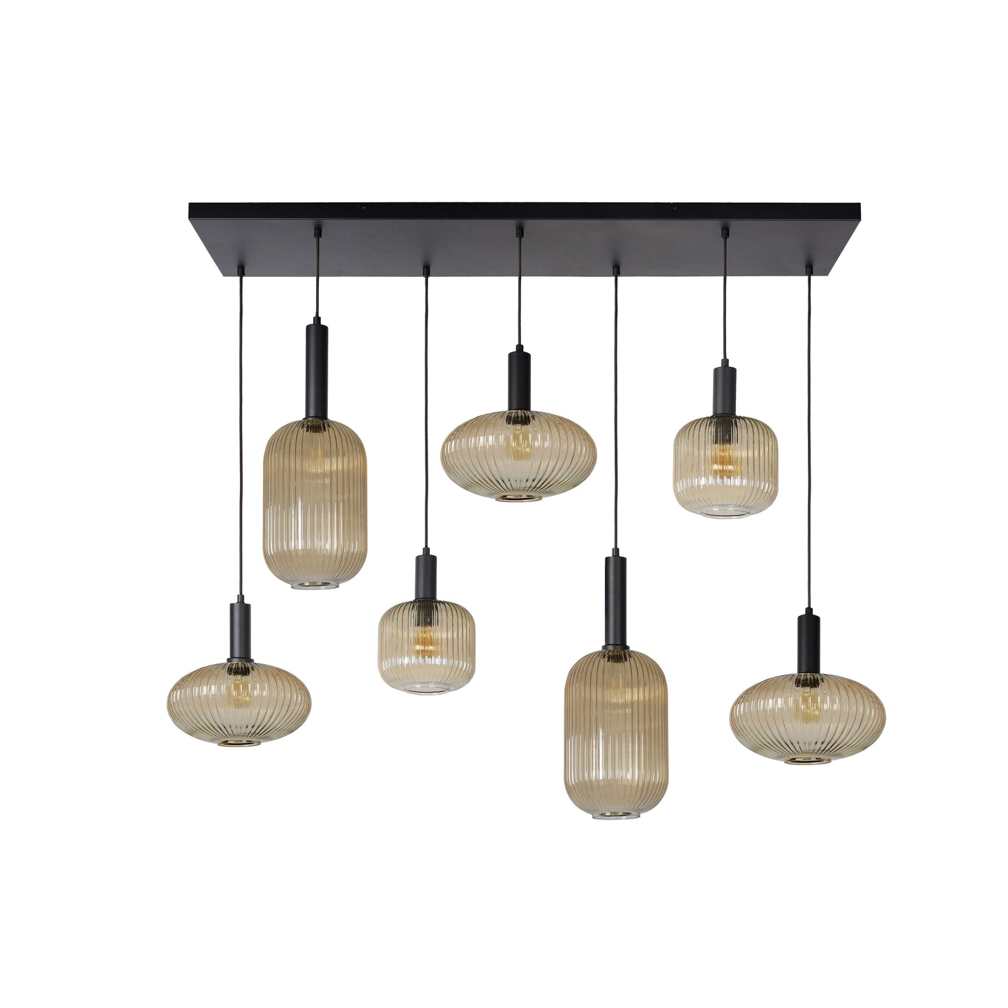 Lucide MALOTO - Pendant light - 7xE27 - Amber