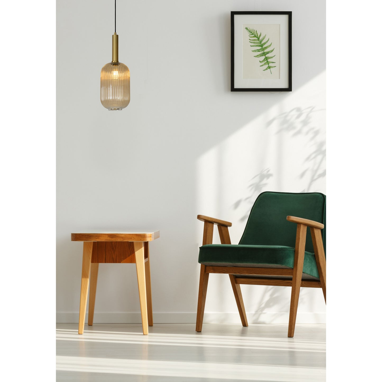 Lucide MALOTO - Pendant light - Ø 20 cm - 1xE27 - Amber