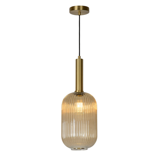 Lucide MALOTO - Pendant light - Ø 20 cm - 1xE27 - Amber