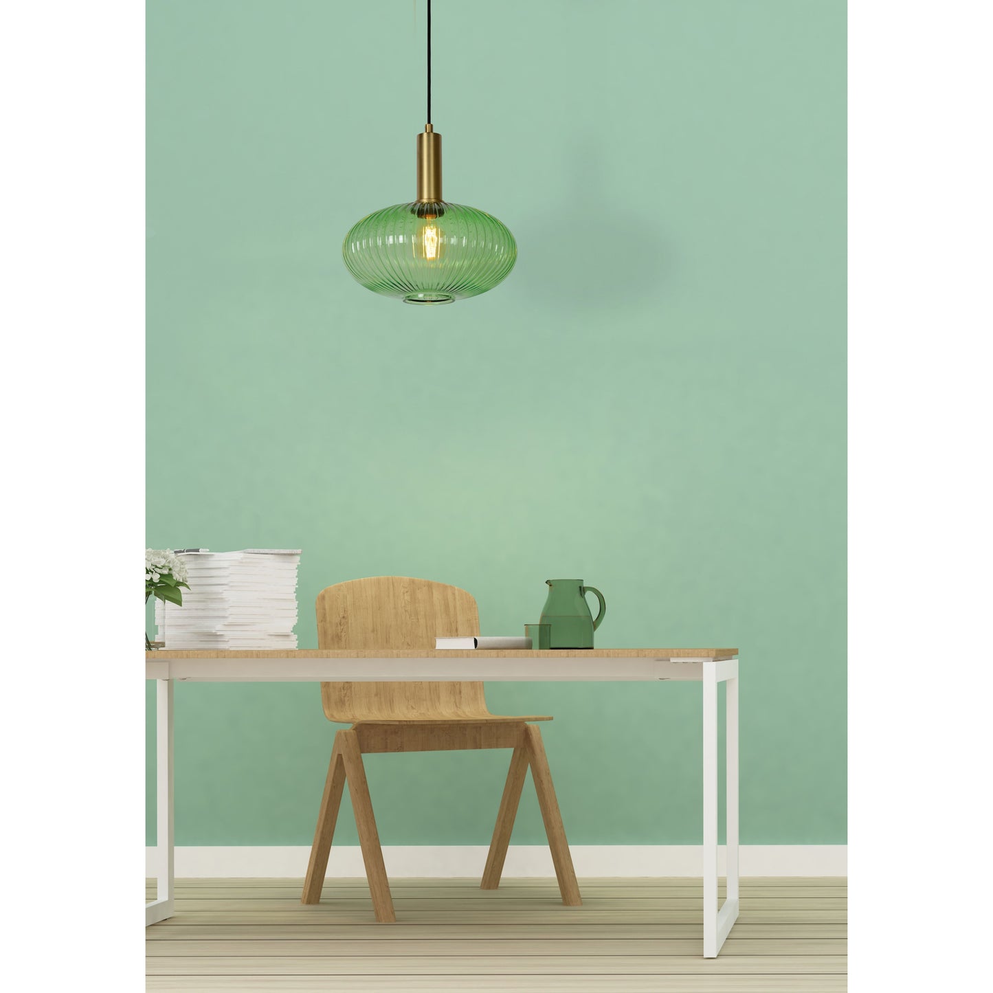 Lucide MALOTO - Pendant light - Ø 30 cm - 1xE27 - Green