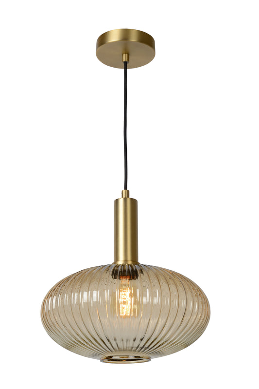 Lucide MALOTO - Pendant light - Ø 30 cm - 1xE27 - Amber