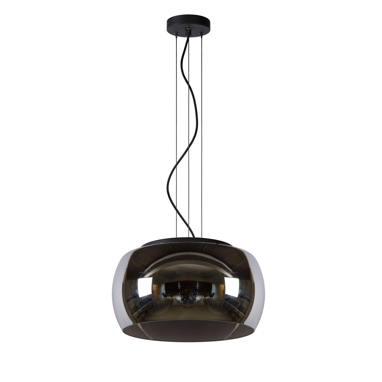 Lucide OLIVIA - Pendant light - Ø 40 cm - 3xE27 - Smoke Grey