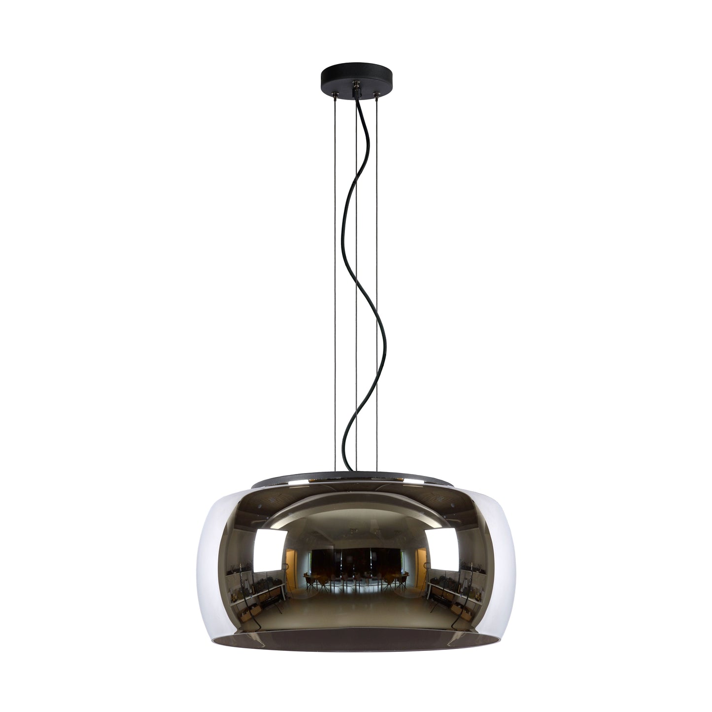 Lucide OLIVIA - Pendant light - Ø 50 cm - 3xE27 - Smoke Grey