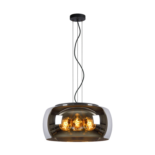 Lucide OLIVIA - Pendant light - Ø 50 cm - 3xE27 - Smoke Grey