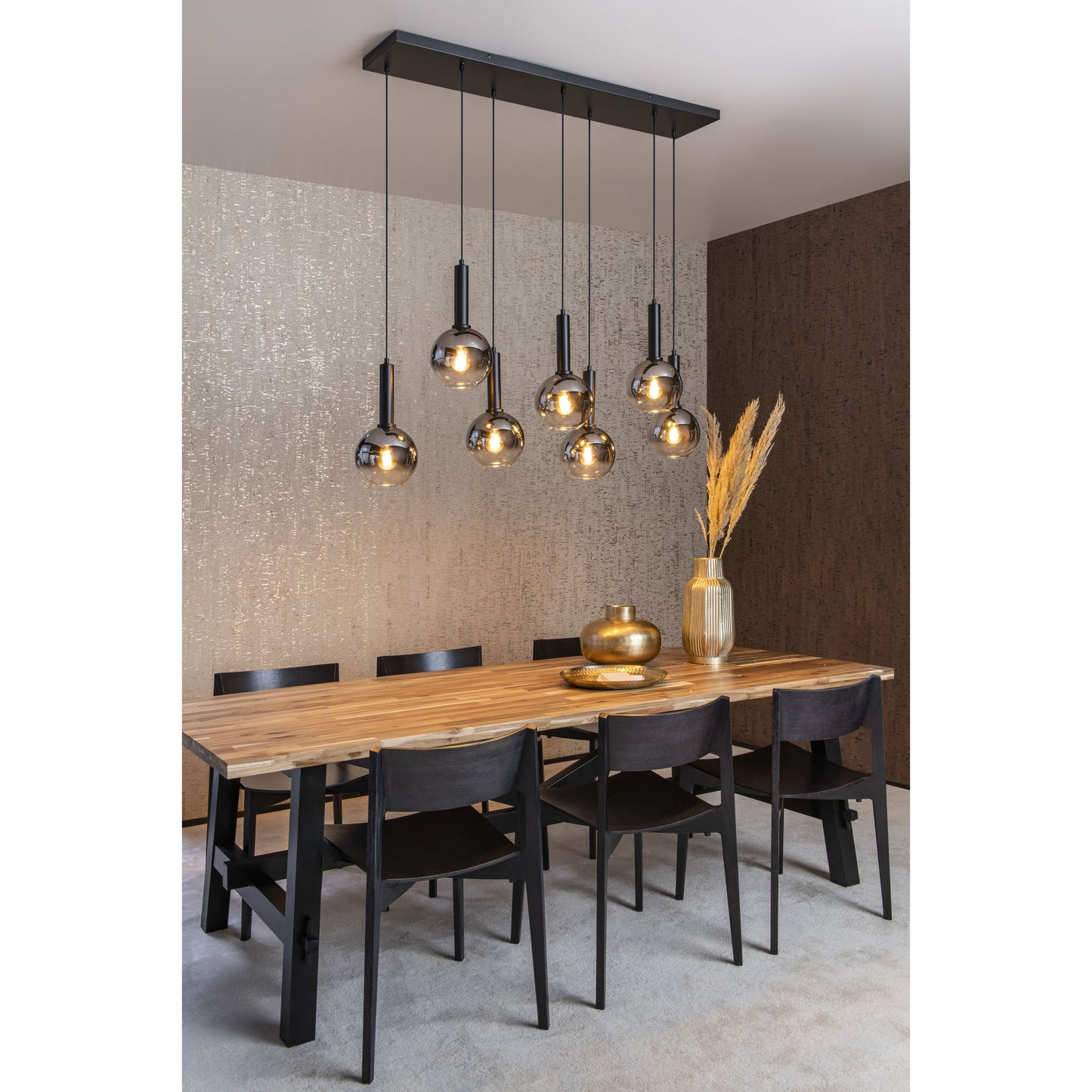 Lucide MARIUS - Pendant light - 7xE27 - Black