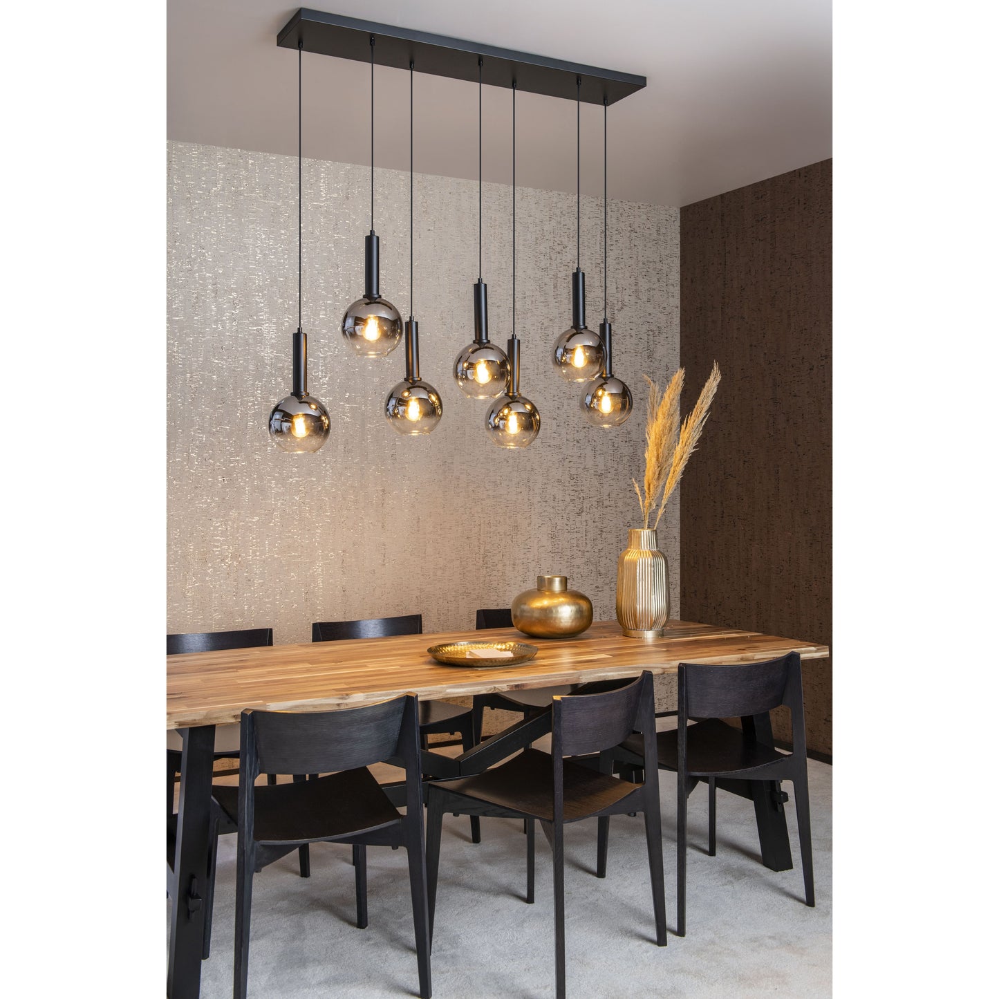 Lucide MARIUS - Pendant light - 7xE27 - Black