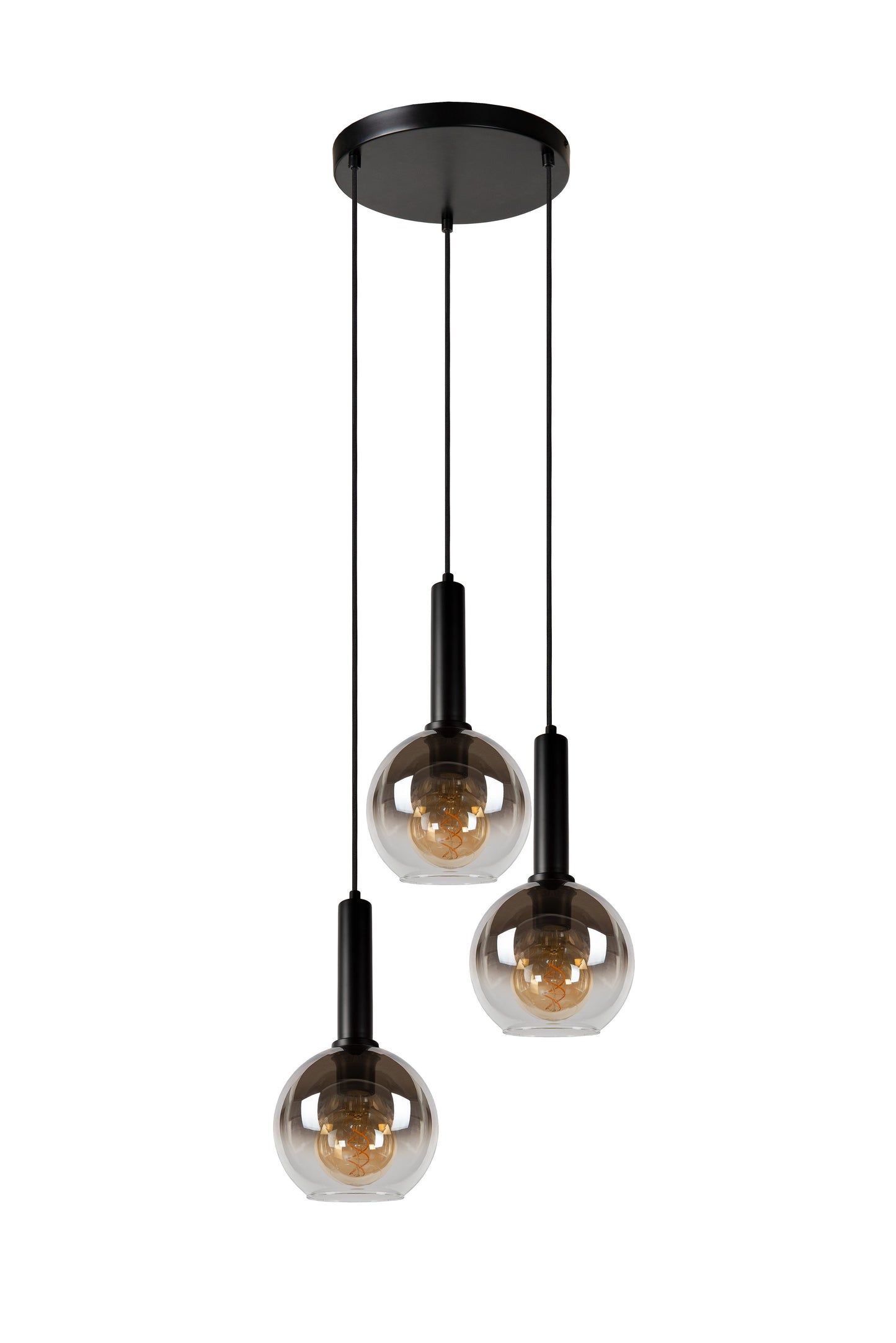 Lucide MARIUS - Pendant light - Ø 48,5 cm - 3xE27 - Black