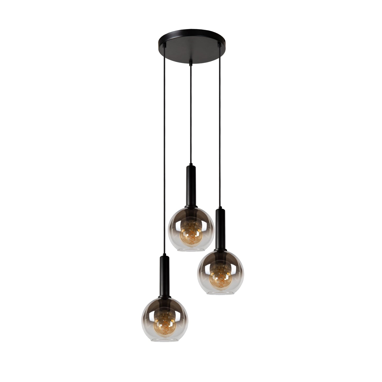 Lucide MARIUS - Pendant light - Ø 48,5 cm - 3xE27 - Black