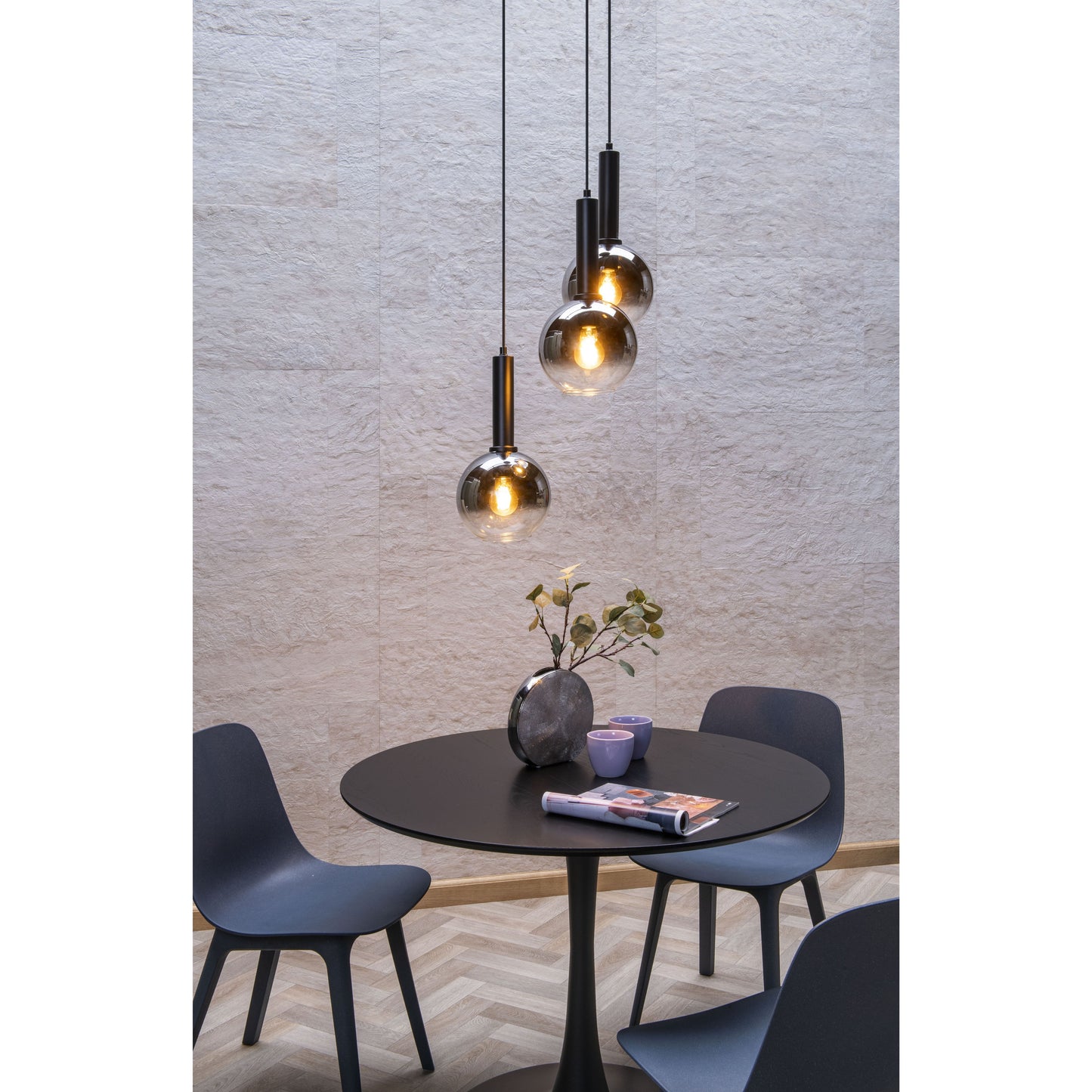 Lucide MARIUS - Pendant light - Ø 48,5 cm - 3xE27 - Black