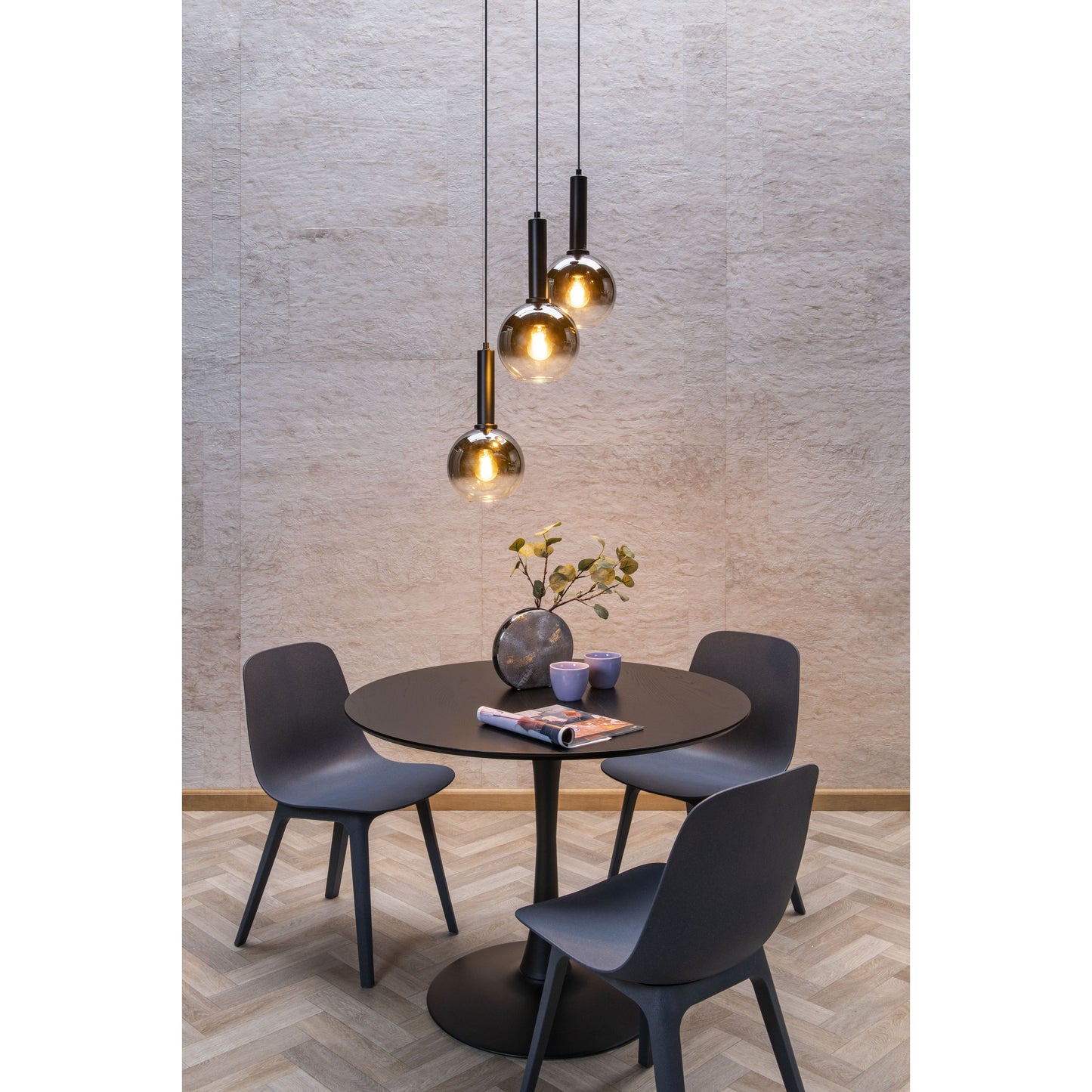 Lucide MARIUS - Pendant light - Ø 48,5 cm - 3xE27 - Black