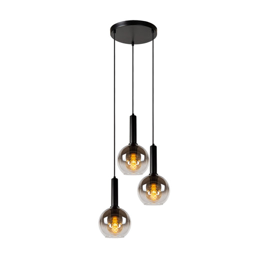 Lucide MARIUS - Pendant light - Ø 48,5 cm - 3xE27 - Black