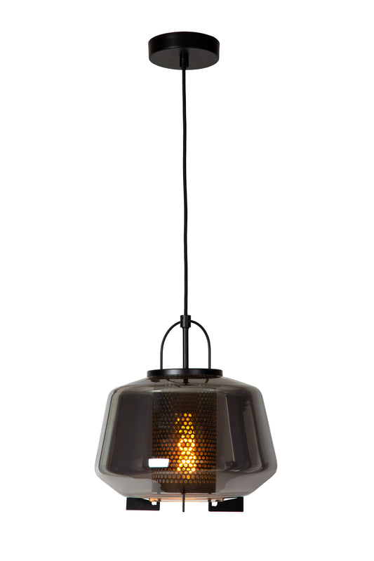 Lucide SISKA - Pendant light - 1xE27 - Smoke Grey