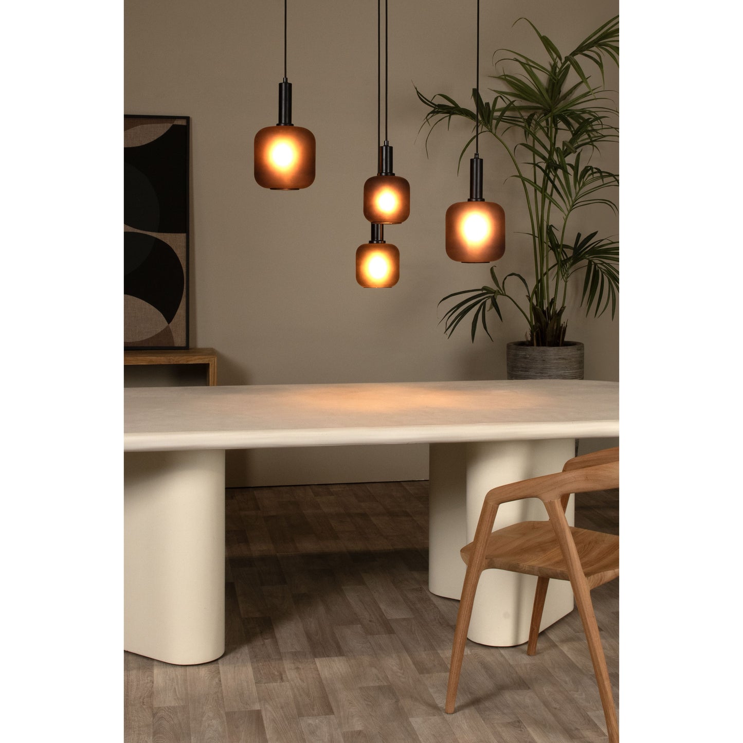 Lucide ELOISE - Pendant light - 4xE27 - Black