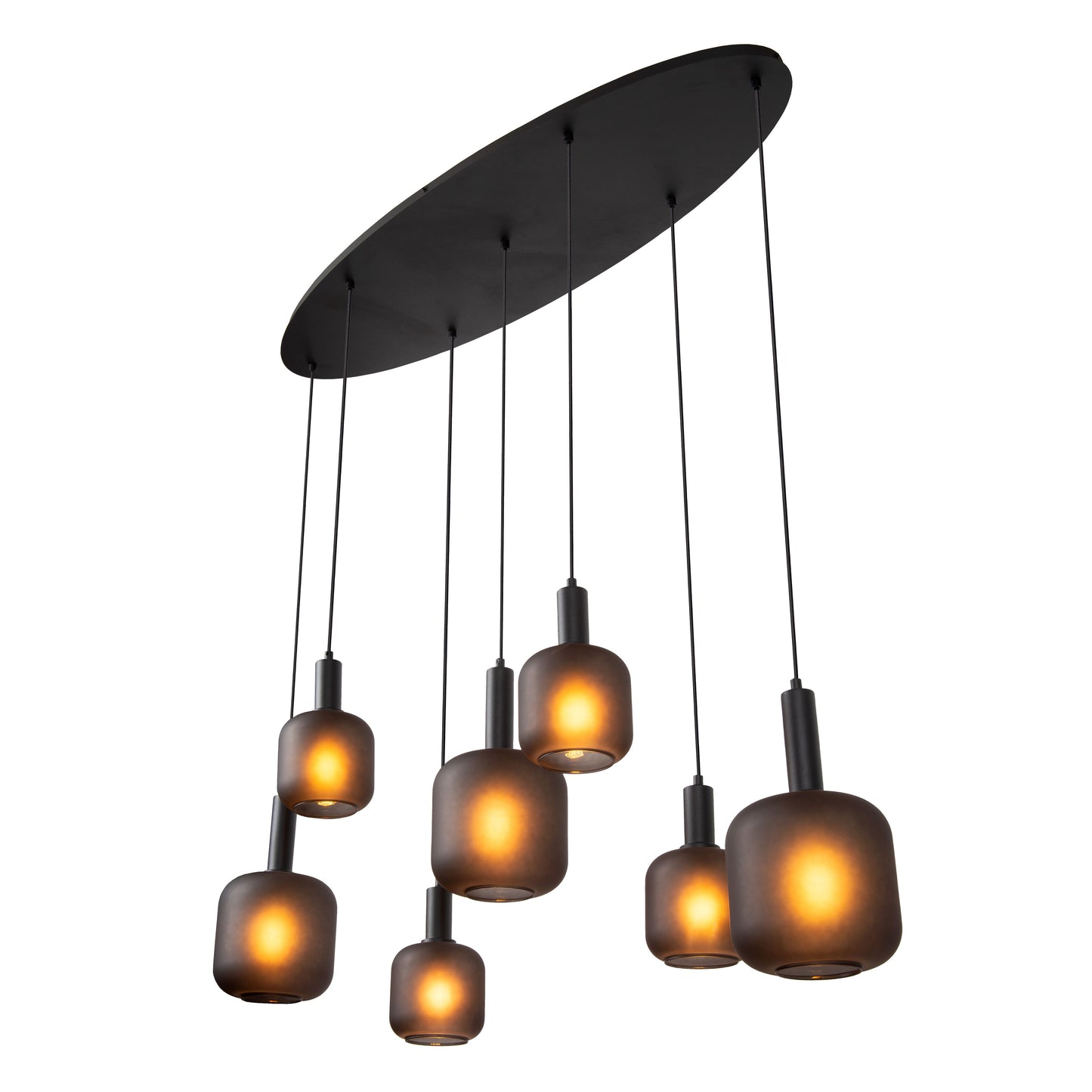 Lucide ELOISE - Pendant light - 7xE27 - Black