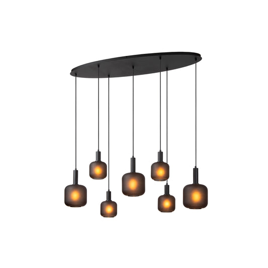 Lucide ELOISE - Pendant light - 7xE27 - Black