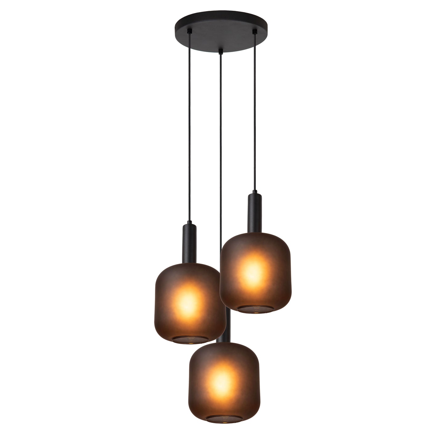 Lucide ELOISE - Pendant light - Ø 40 cm - 3xE27 - Black