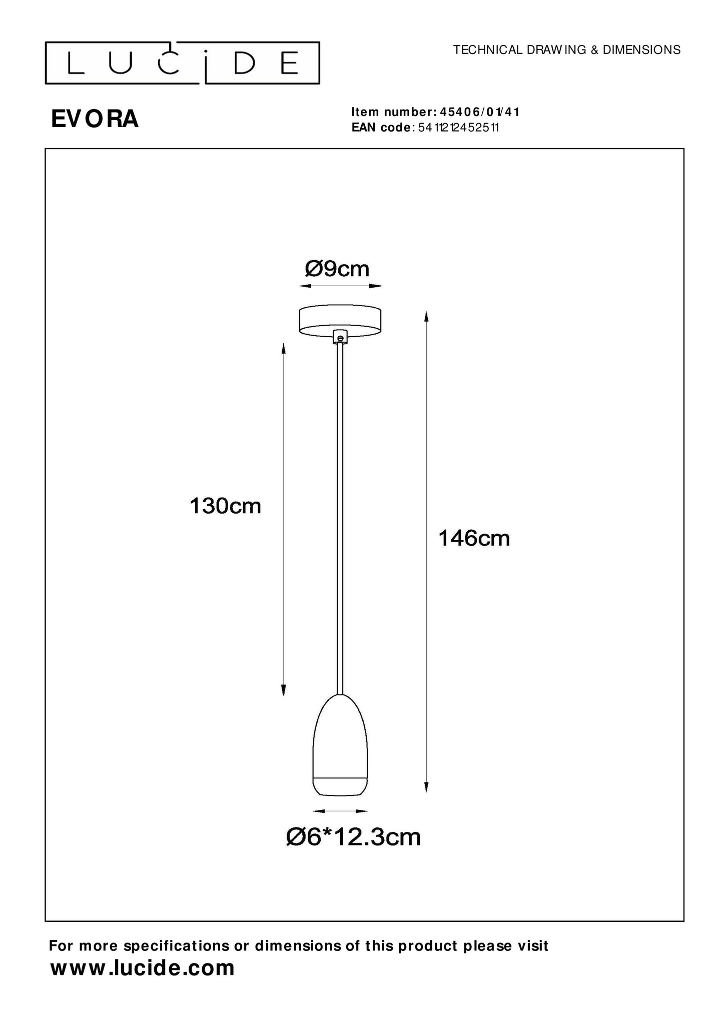 Lucide EVORA - Pendant light - Ø 10 cm - 1xGU10 - Taupe