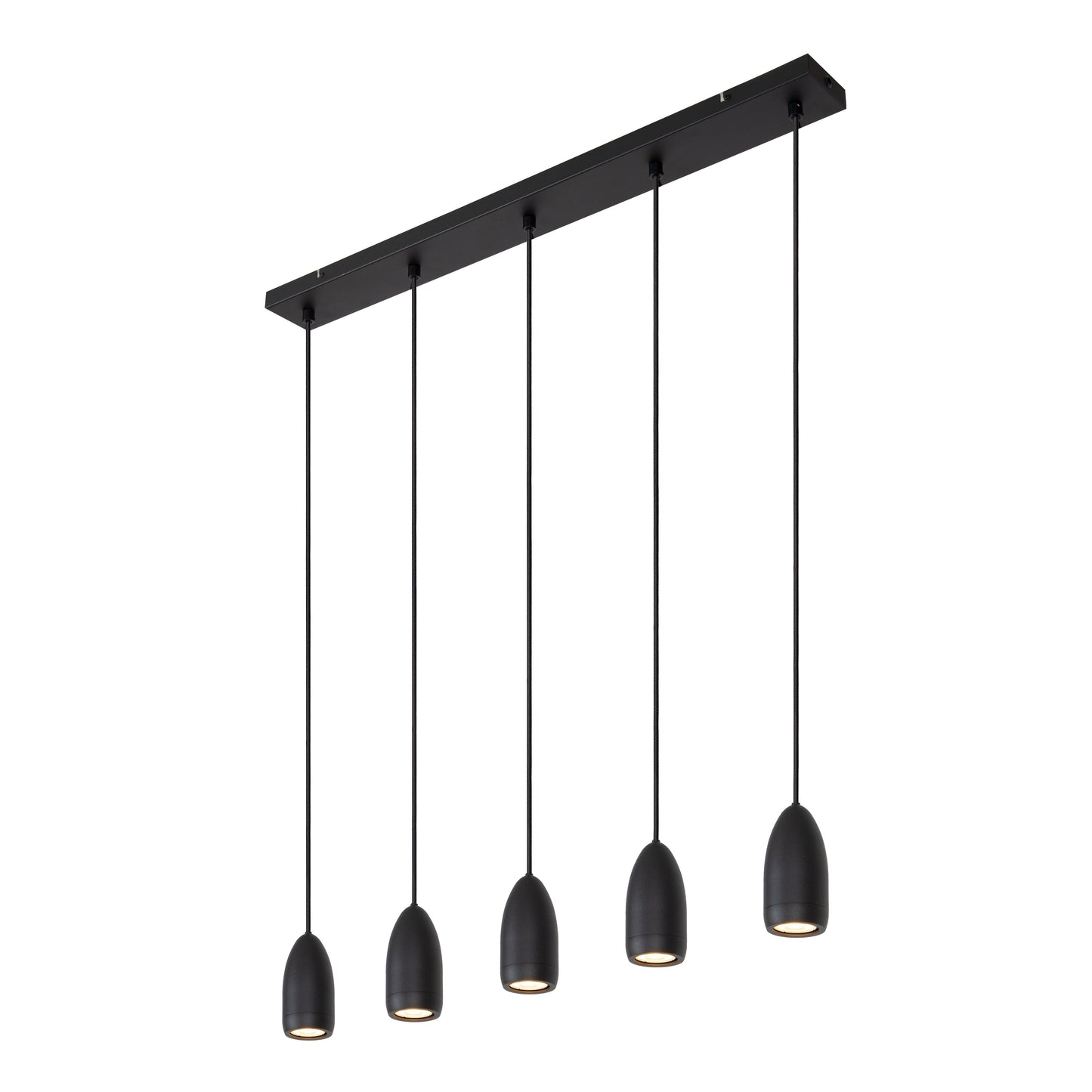 Lucide EVORA - Pendant light - Ø 10 cm - 5xGU10 - Black