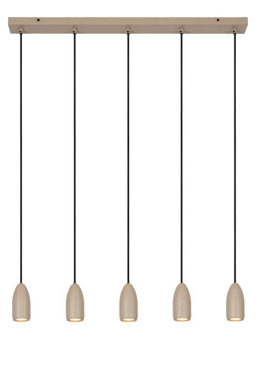 Lucide EVORA - Pendant light - Ø 10 cm - 5xGU10 - Taupe